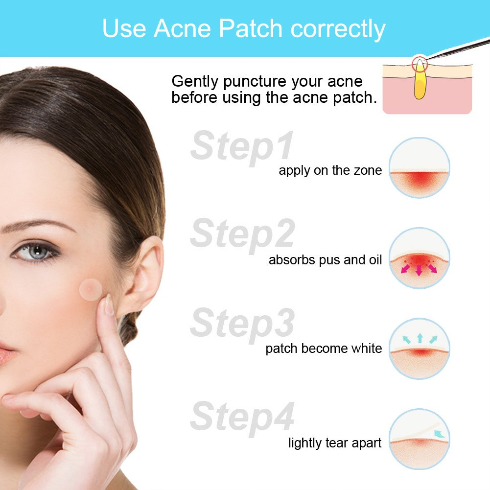 No Show Invisible Acne Patch – Hydrocolloid Pimple Patches for Fast Healing & Blemish Control