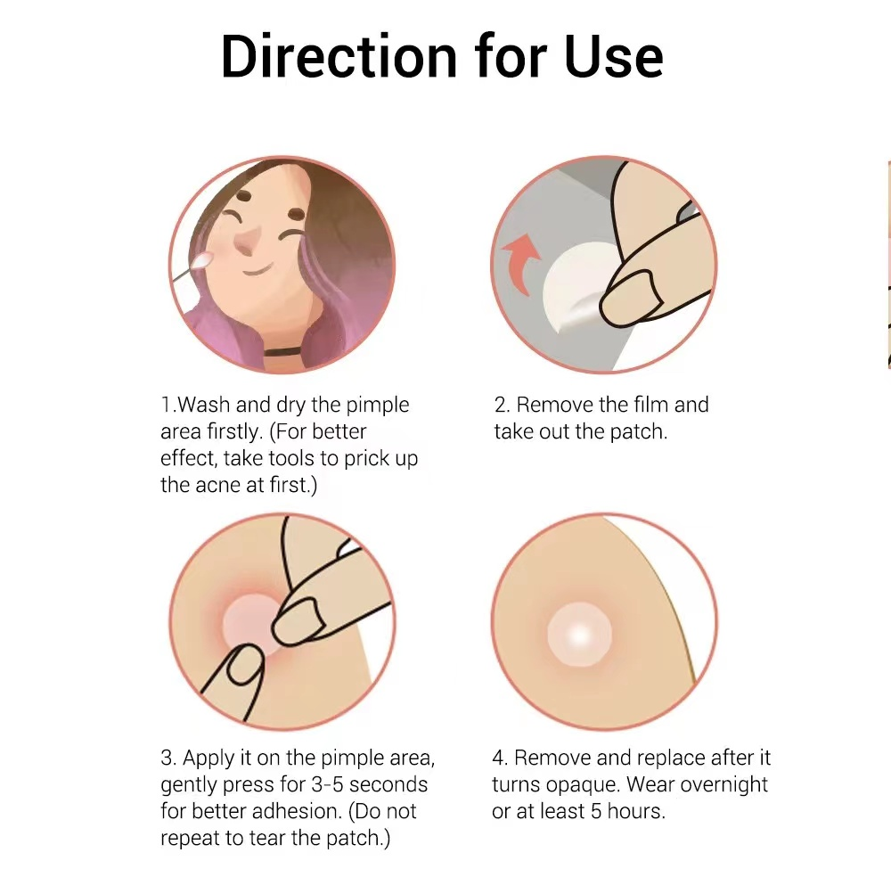No Show Invisible Acne Patch – Hydrocolloid Pimple Patches for Fast Healing & Blemish Control